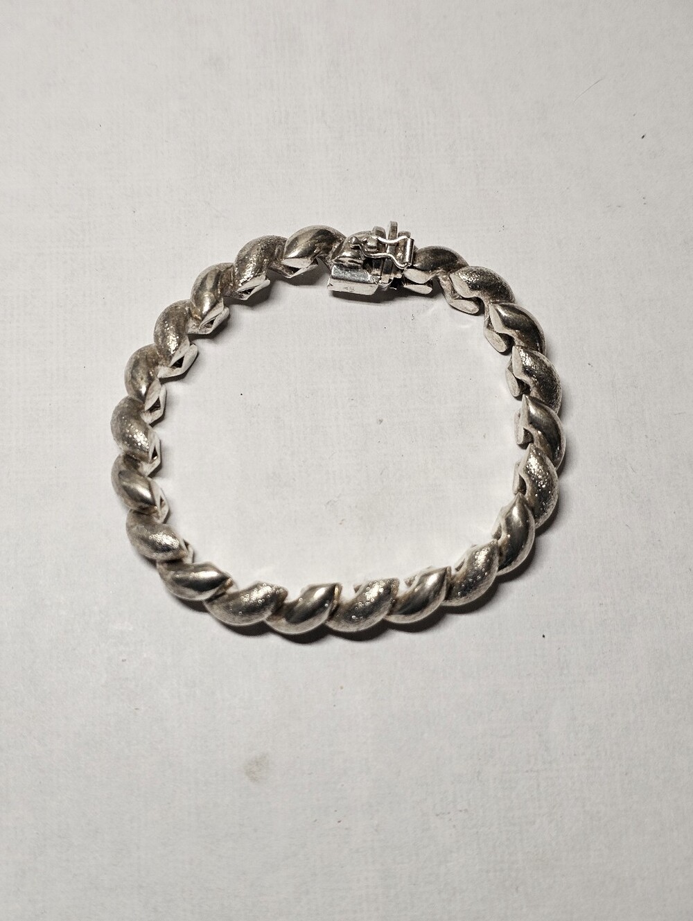 Brevettato ITALY Sterling Silver Twisted Rope Bracelet 7½ In Length